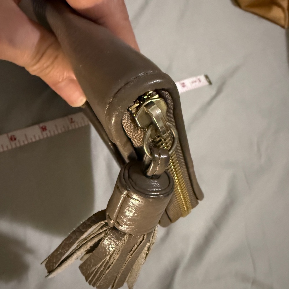 See By Chloé Taupe Leather Zip Wallet with Tassel - Picture 8 of 15